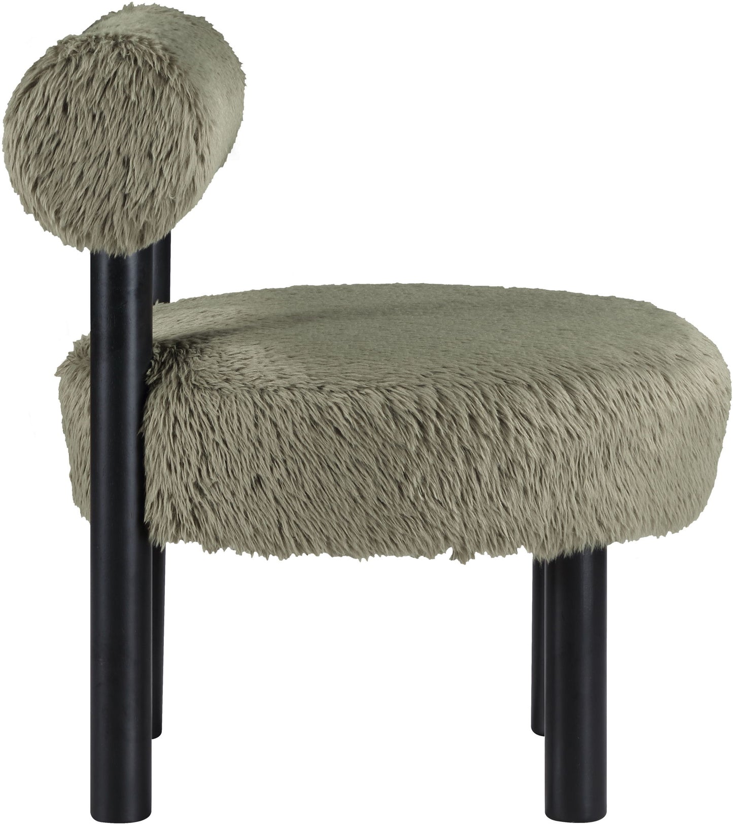 Ambre - Vegan Shearling Fabric Upholstered Accent Chair