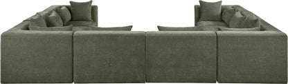 Stellar - 8 Piece Chenille Fabric Upholstered Modular Sectional