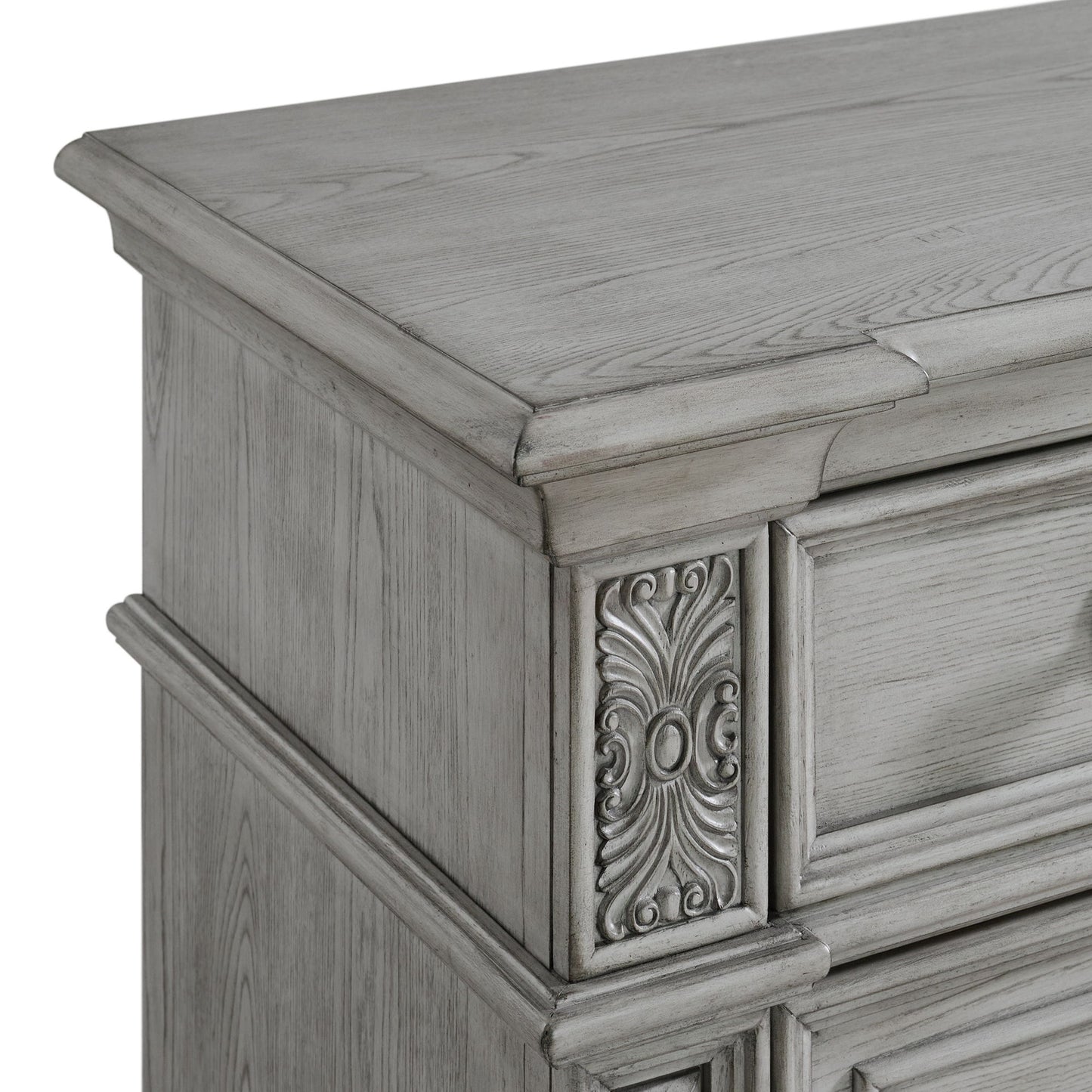 Glenmore - Dresser And Mirror Set - Aged Gray