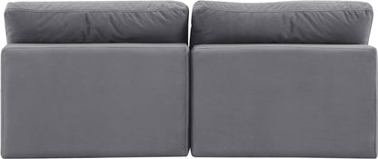 Comfy - Velvet Modular Armless Sofa 2 Seats