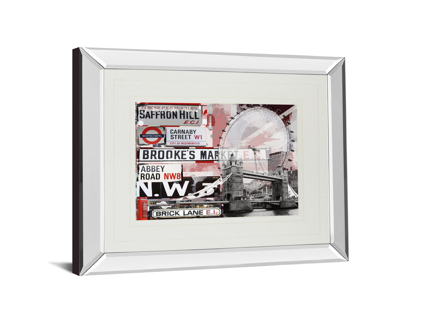 Saffron Hill By Andrew Cotton - Mirror Framed Print Wall Art - Gray