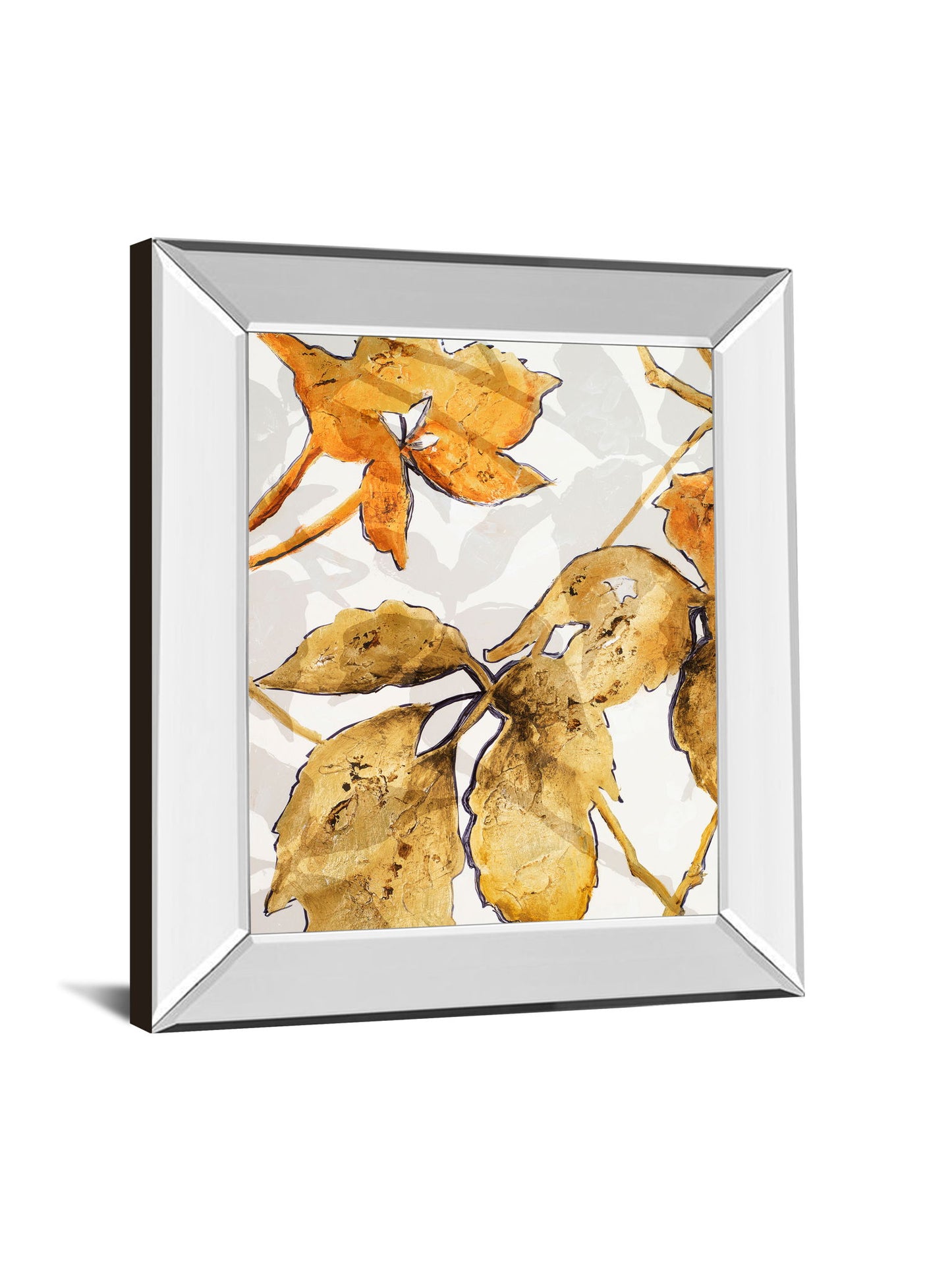 Shadows Il By Patricia Pinto - Mirror Framed Print Wall Art - Light Brown