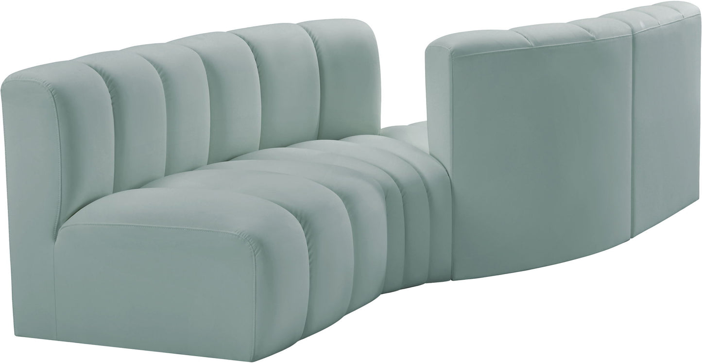 Arc - Faux Leather 4 Piece Sofa