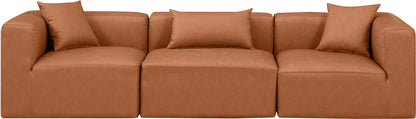 Cube - Modular 3 Piece Sofa - Cognac