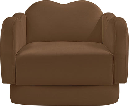 Bloom - Velvet Chair - Saddle