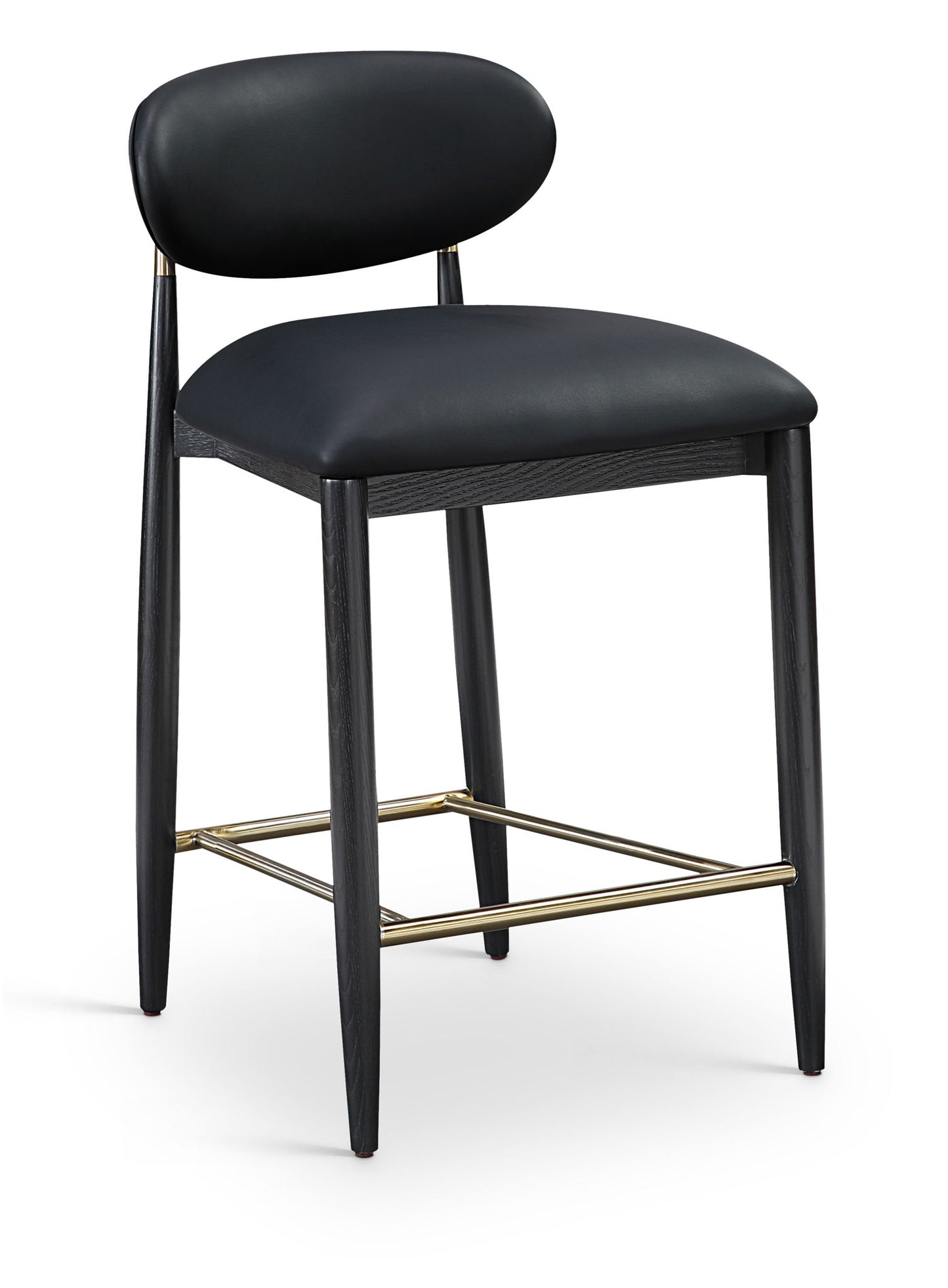 Riccio - Stool - Black And Gold Frame