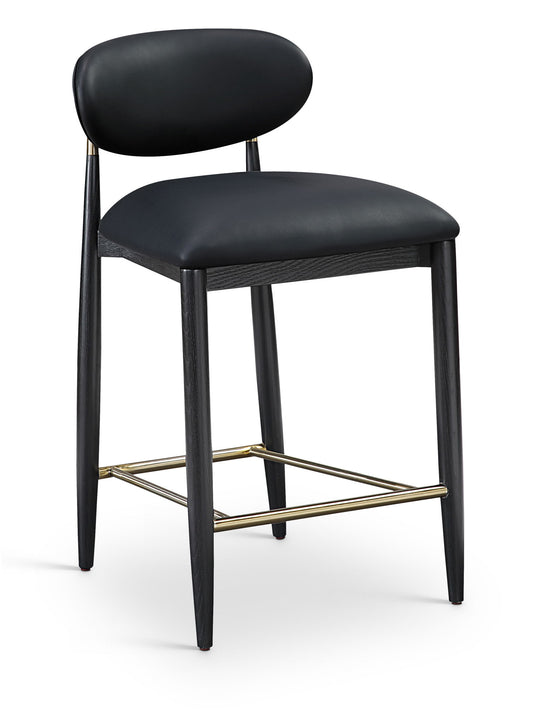 Riccio - Stool - Black And Gold Frame