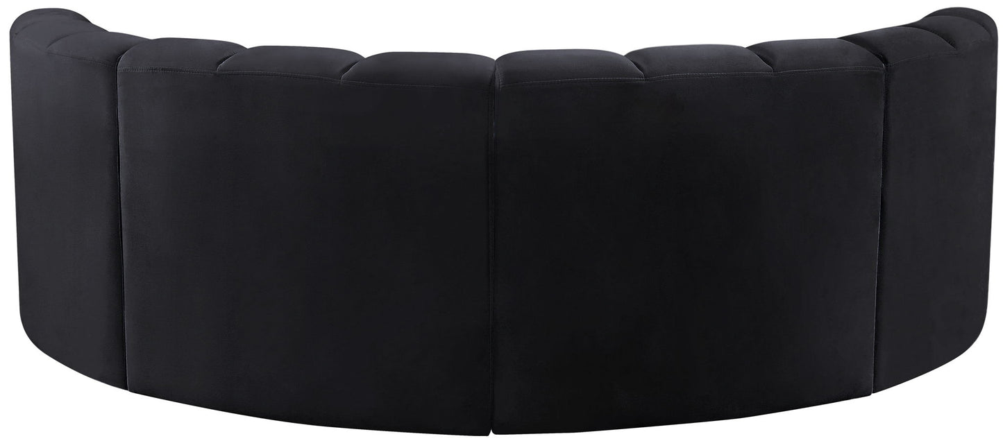 Arc - Velvet 4 Piece U-Shaped Modular Sofa