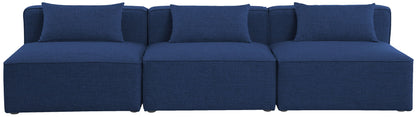 Cube - Linen Modular 3 Seat Armless Sofa