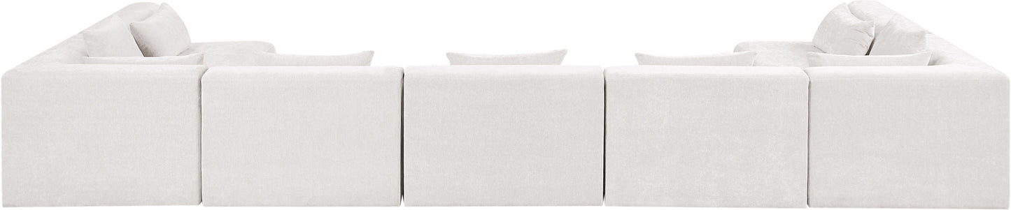 Stellar - 7 Piece Chenille Fabric Upholstered Modular Sectional