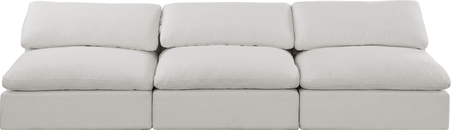 Comfy - Linen Modular Armless Sofa 3 Seats