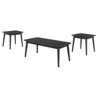 Carey - Juego de mesa de centro ocasional de 3 piezas - Negro