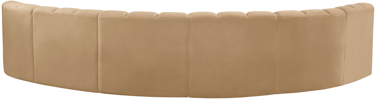 Arc - Velvet 6 Piece U-Shaped Modular Sofa
