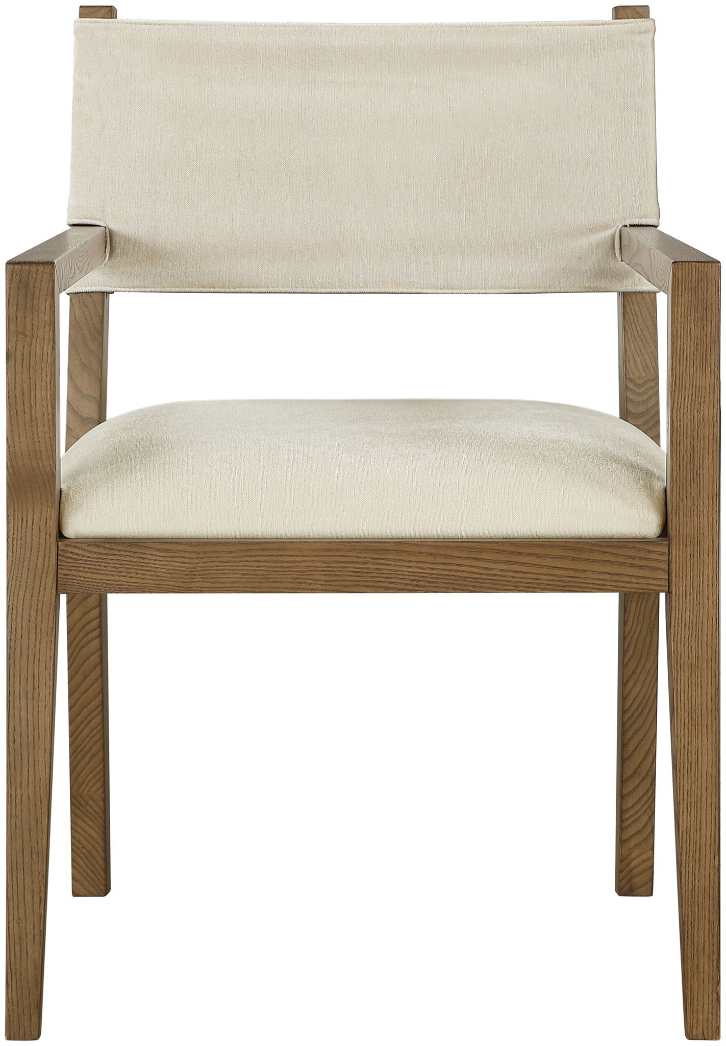 Avon - Linen Textured Performance Fabric Dining Arm Chair