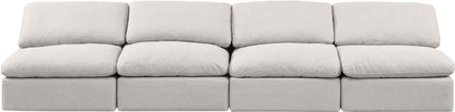 Indulge - Linen 4 Seat Modular Armless Sofa