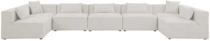 Cube - Linen 7 Piece Modular U-Shaped Sectional