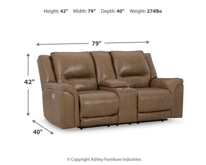 Trasimeno - Loveseat eléctrico reclinable con consola