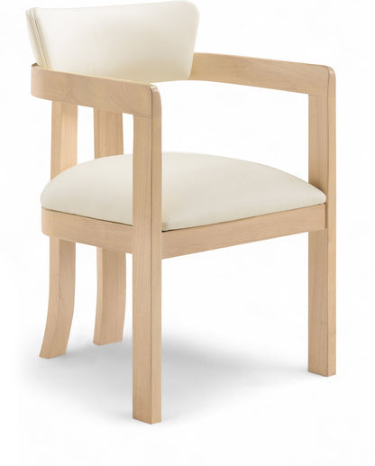 Lavrin - Vegan Leather Dining Arm Chair (Set of 2) - Natural Base