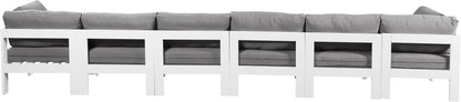 Nizuc - Outdoor Patio 6 Seat Modular Sofa With White Frame