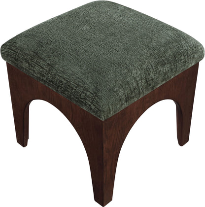 Lawson - Chenille Fabric Upholstered Ottoman - Walnut Base