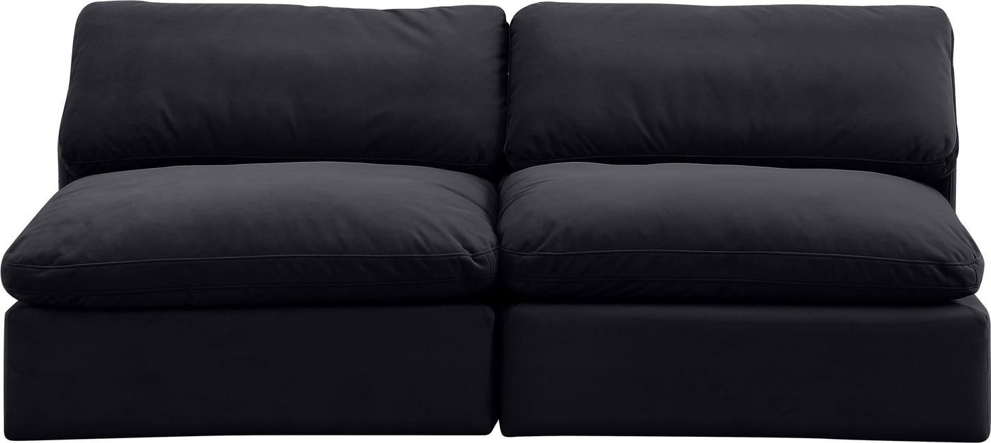 Comfy - Velvet Modular Armless Sofa 2 Seats