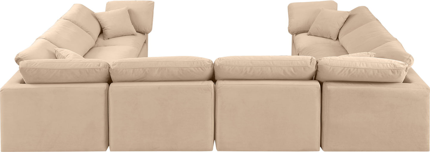 Indulge - Velvet 8 Piece Modular Sectional