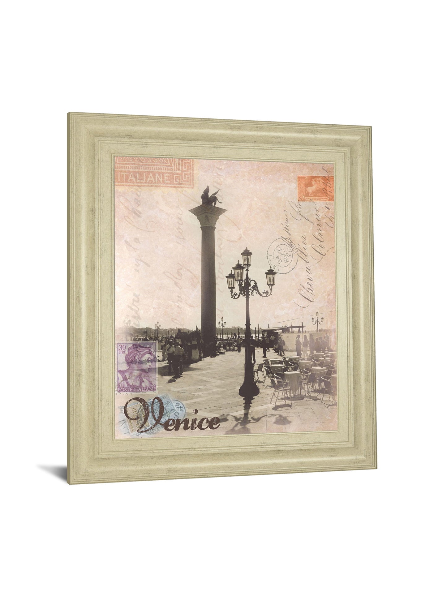 Venice Travelogue By Ben James - Framed Print Wall Art - Beige