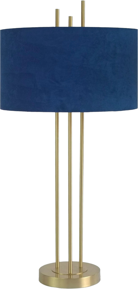 "Velvet Radiance" Metal Table Lamp (Set of 2) - Plated Gold Fiish