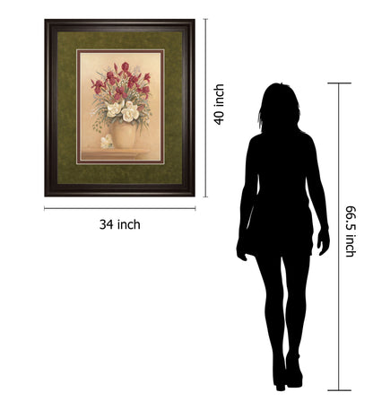 Classic Petal I By Gloria Eriksen - Framed Print Wall Art - Beige
