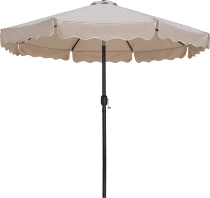 Amalfi - Aluminum Patio Umbrella - White Base / Black Pole