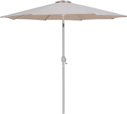 Fiji - Aluminum Patio Umbrella With Square Teak And White Base