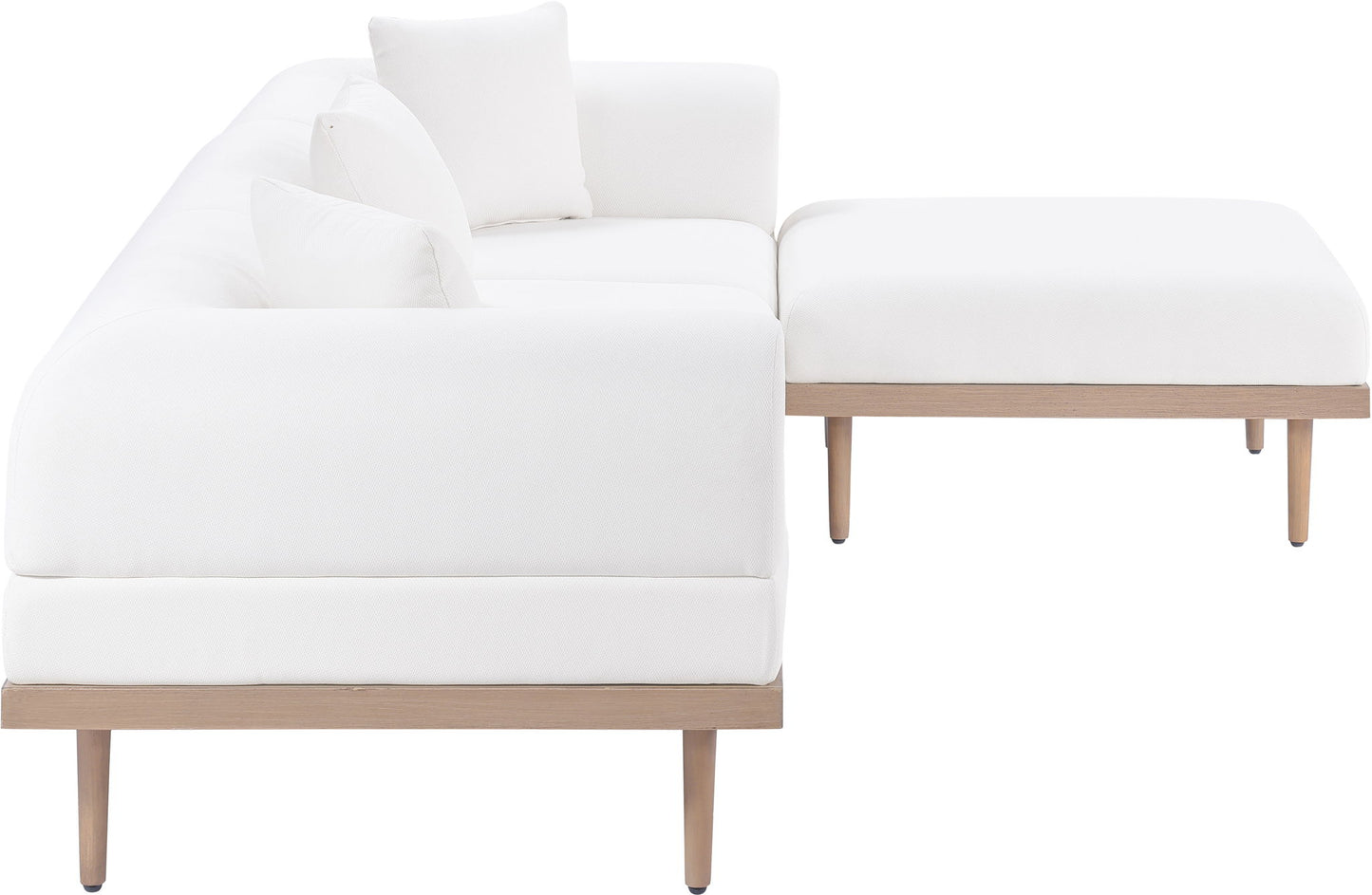 Laguna - 4 Piece 106.5" Upholstered Outdoor Patio Modular Sectional