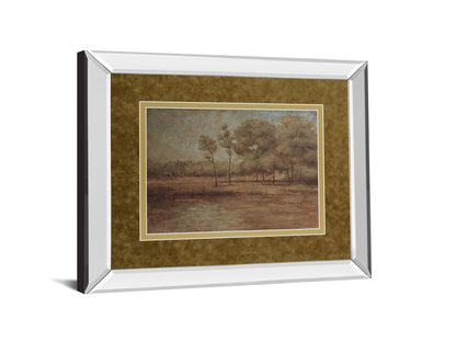 Woodland Solitude By Veronica Faust - Mirror Framed Print Wall Art - Light Brown