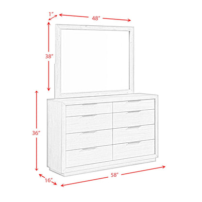 Arcadia - Dresser & Mirror Set - Grey