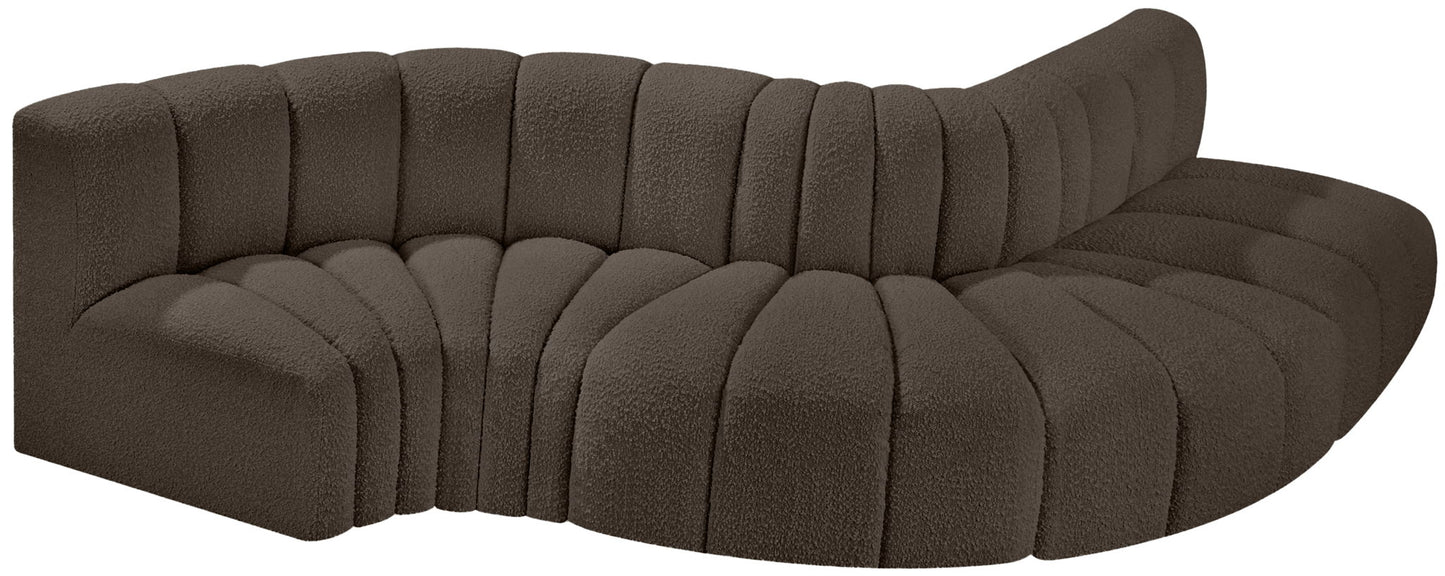 Arc - Boucle Fabric 5 Piece Modular Sofa