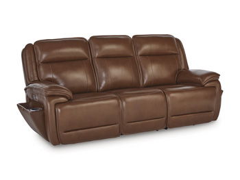 Healy Pier - Chocolate - Power Reclining Sofa / Adj Headrest