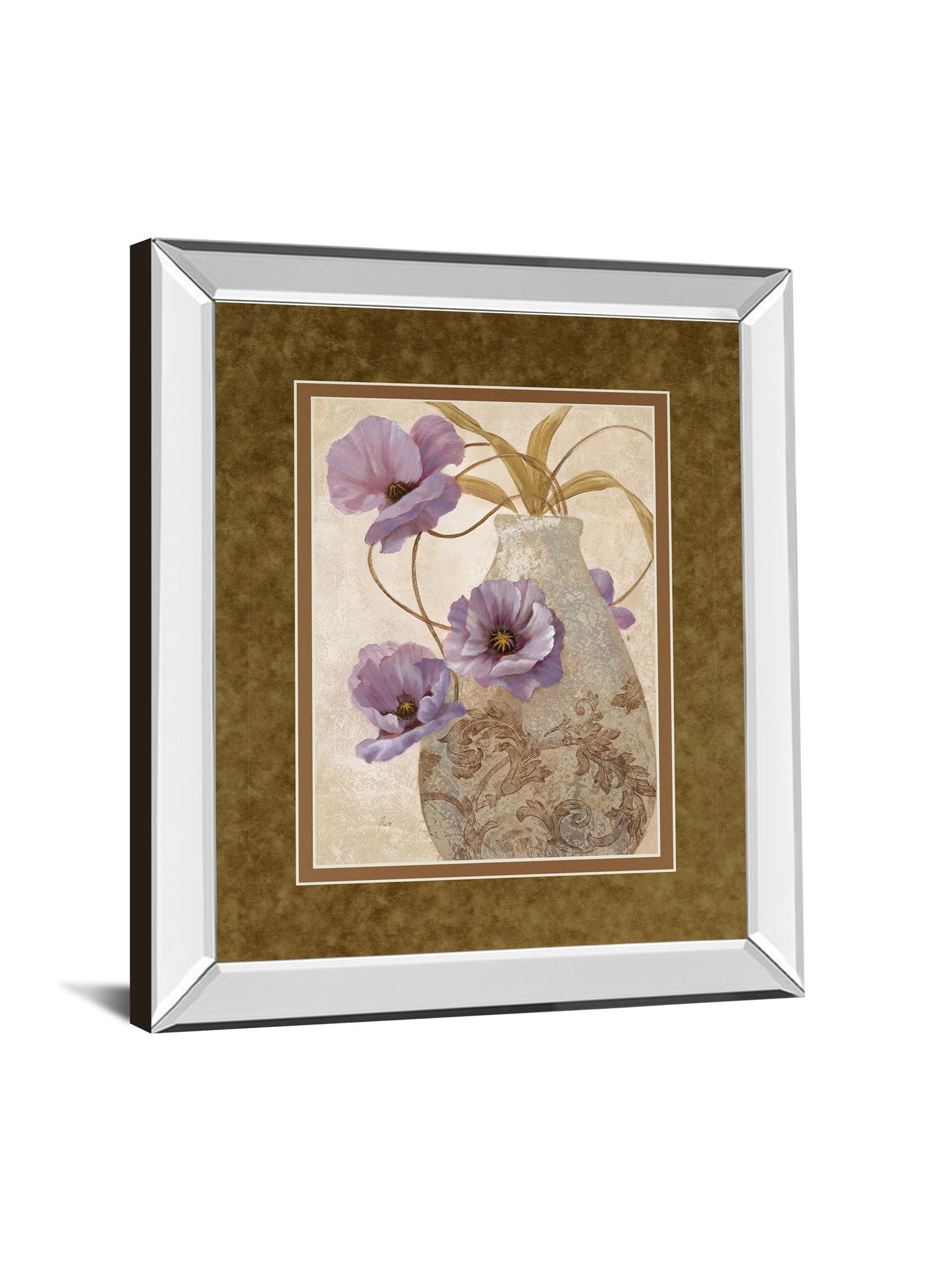 Sophistication Il By Nan - Mirror Framed Print Wall Art - Light Brown