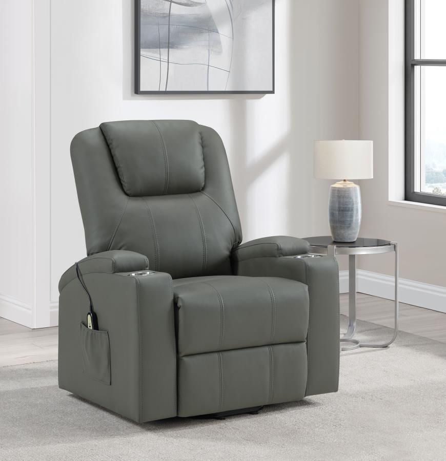 Armstrong - Upholstered Power Lift Massage Recliner