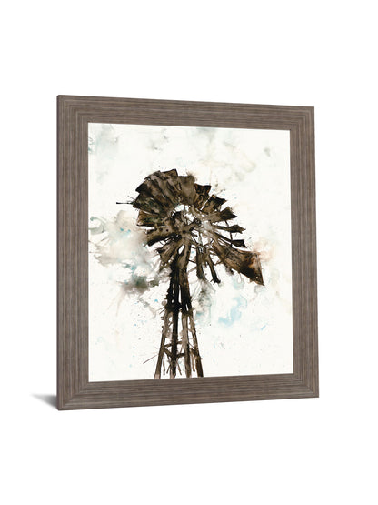 Weathered Blades - 28" x 34" Framed Wall Art - Dark Brown