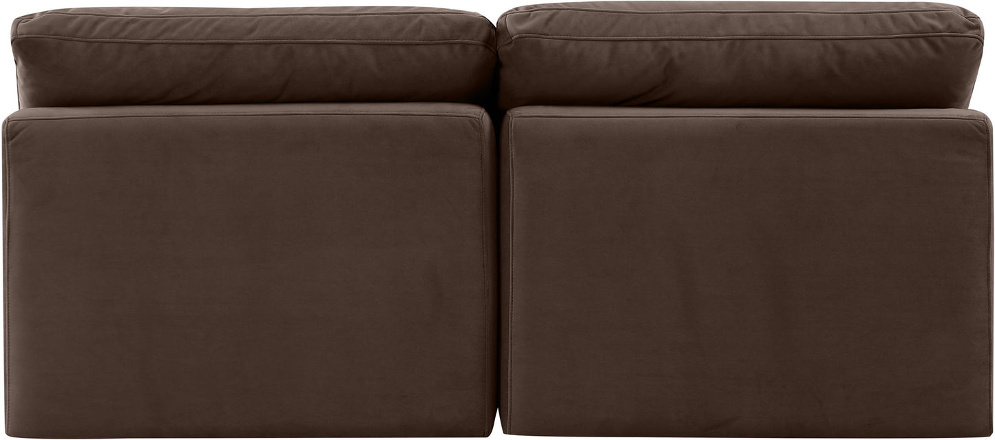 Indulge - Velvet 2 Seat Modular Armless Sofa