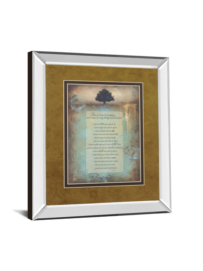 Time For Everything By Brit Hallowell - Mirror Framed Print Wall Art - Light Brown