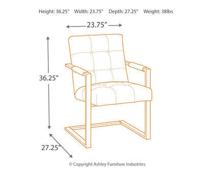 Starmore - Negro - Silla de escritorio para oficina en casa (juego de 2)