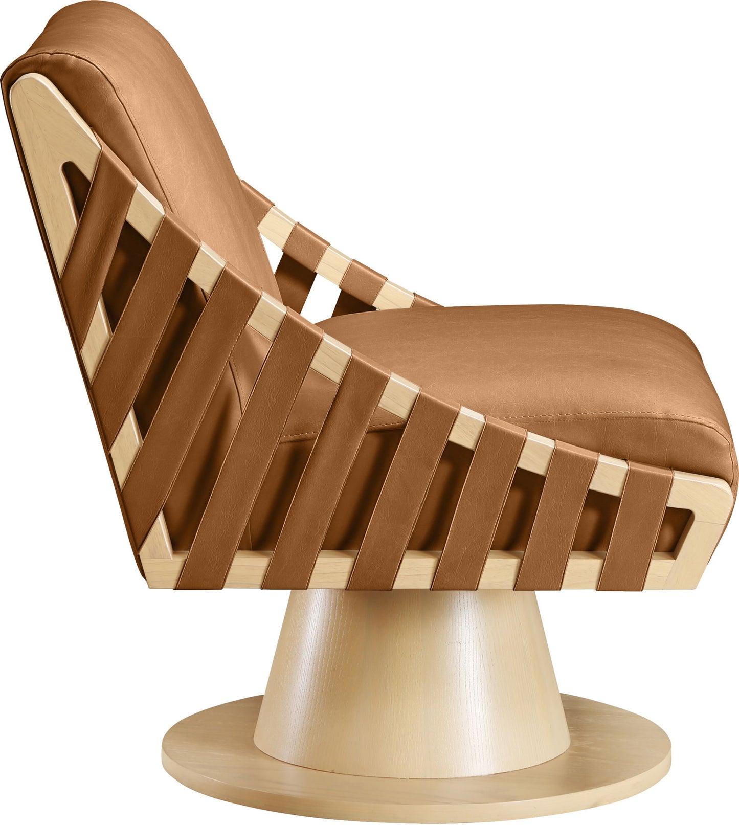 Millwin - Swivel Accent Chair With Natural Base