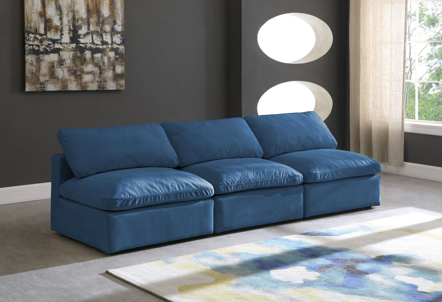 Plush - Modular Armless 3 Seat Sofa