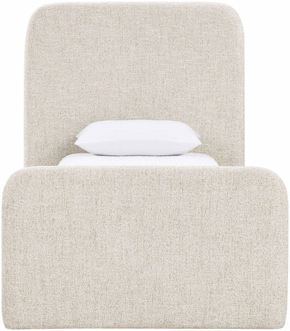 Fira - Linen Textured Fabric Upholstered Bed