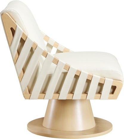 Millwin - Swivel Accent Chair With Natural Base