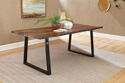 Ditman - Mesa de comedor Live Edge - Sheesham gris y negro