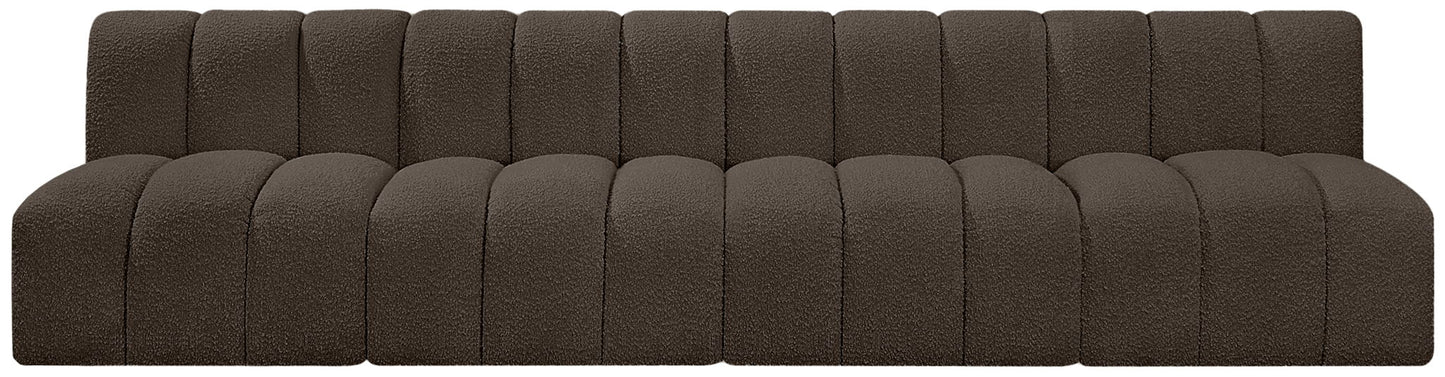 Arc - Boucle Fabric 4 Seats Modular Sofa