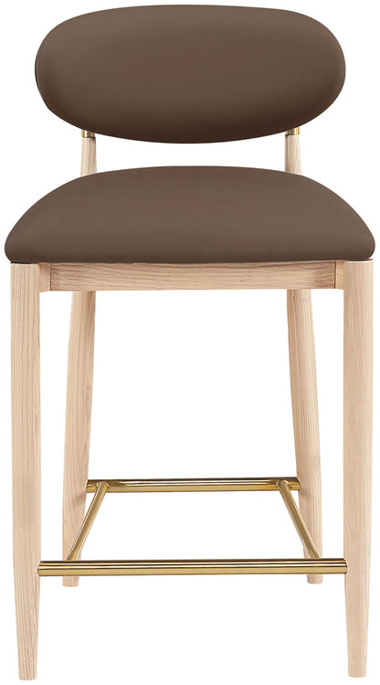 Riccio - Stool - Natural And Gold Frame