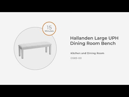 Hallanden - Negro / Gris - Banco de comedor grande Uph